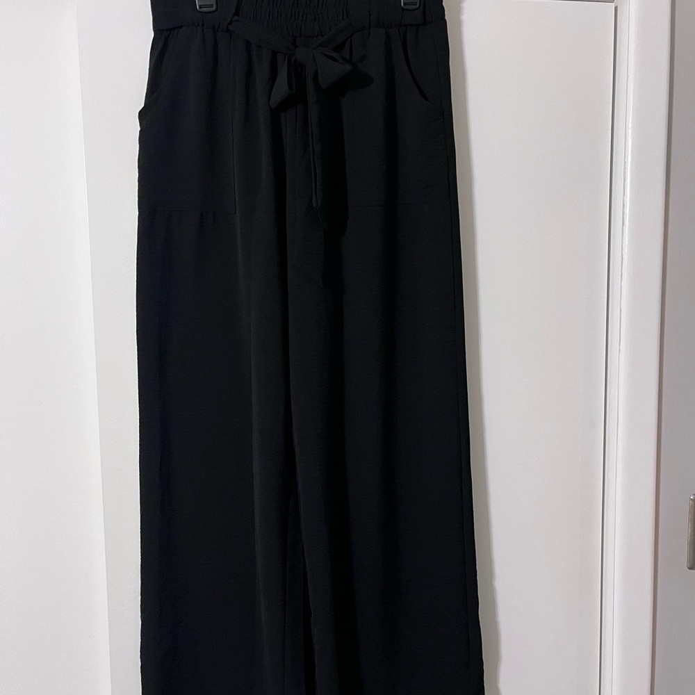 Sophisticated Black Wide Leg Women's Pants